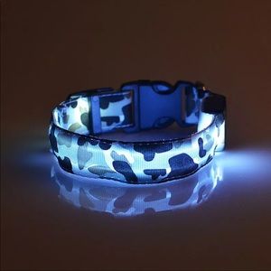 Collar for medium and small pets with light